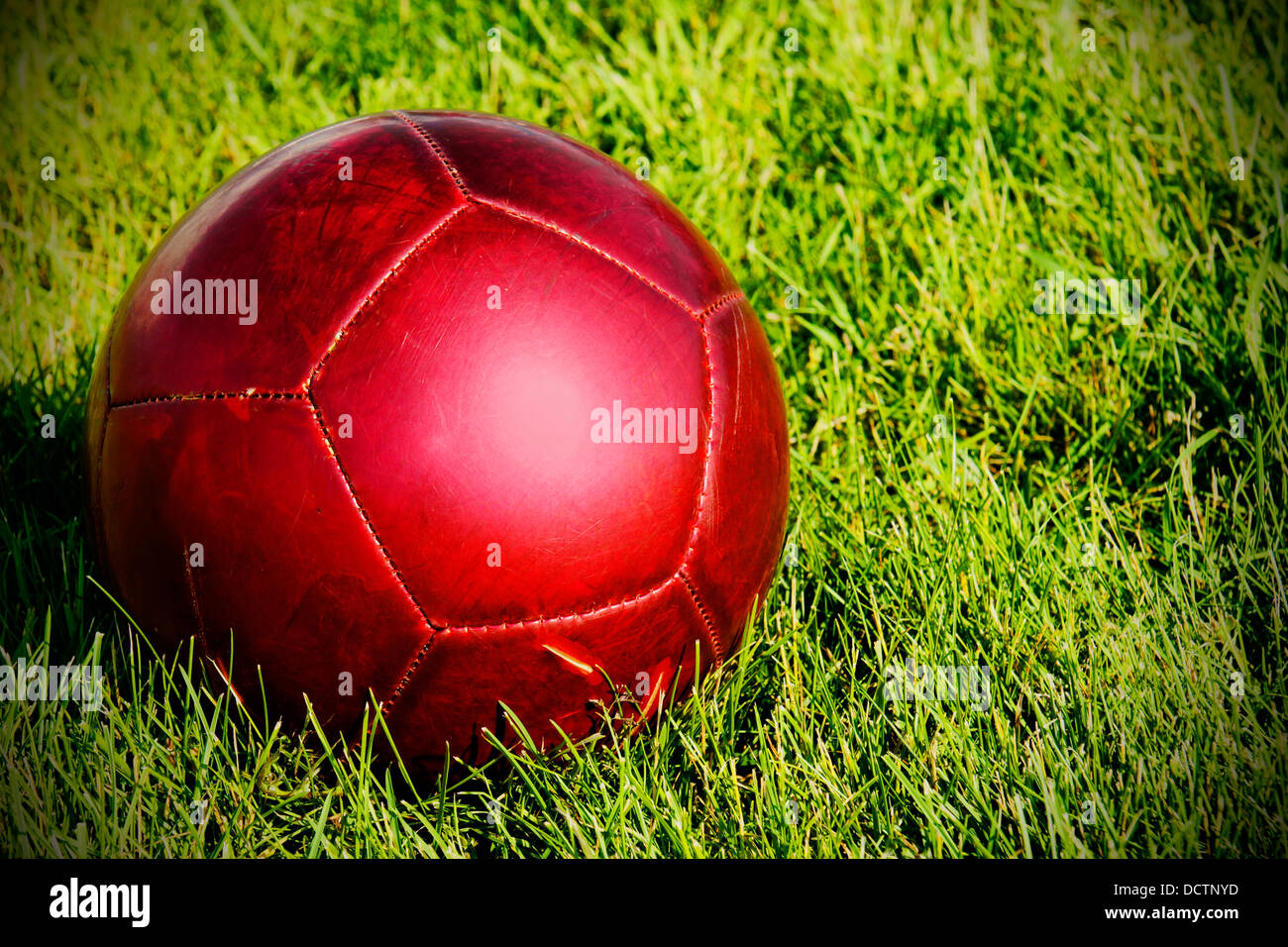 Red soccer ball Stock Photo Alamy
