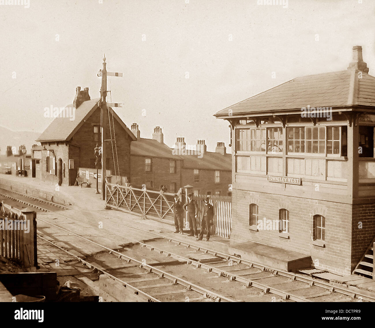 Burnley Towneley Railway Station early 1900s Stock Photo - Alamy