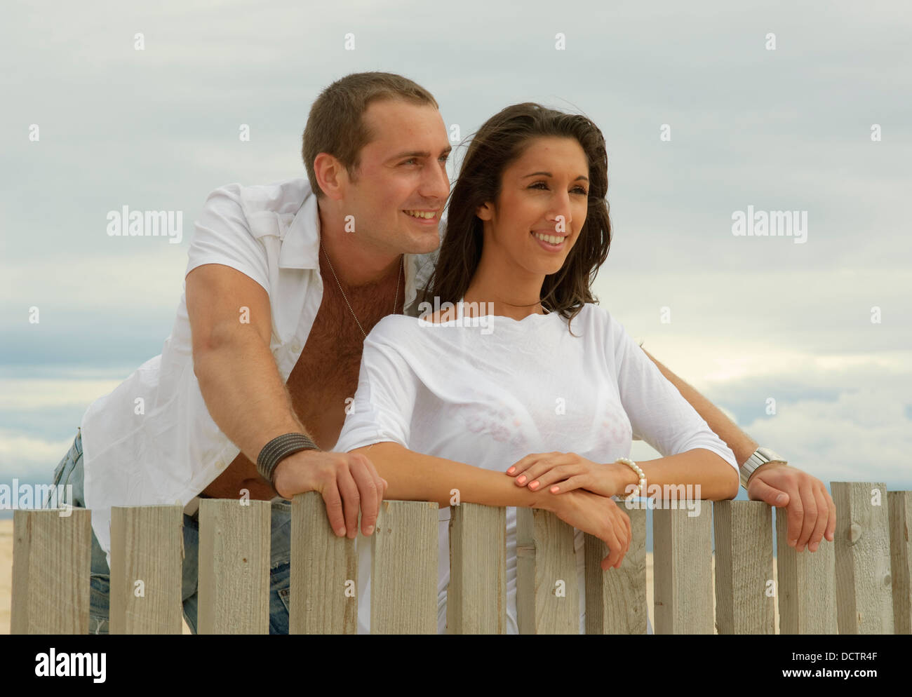 Couple On Seashore Stock Photo