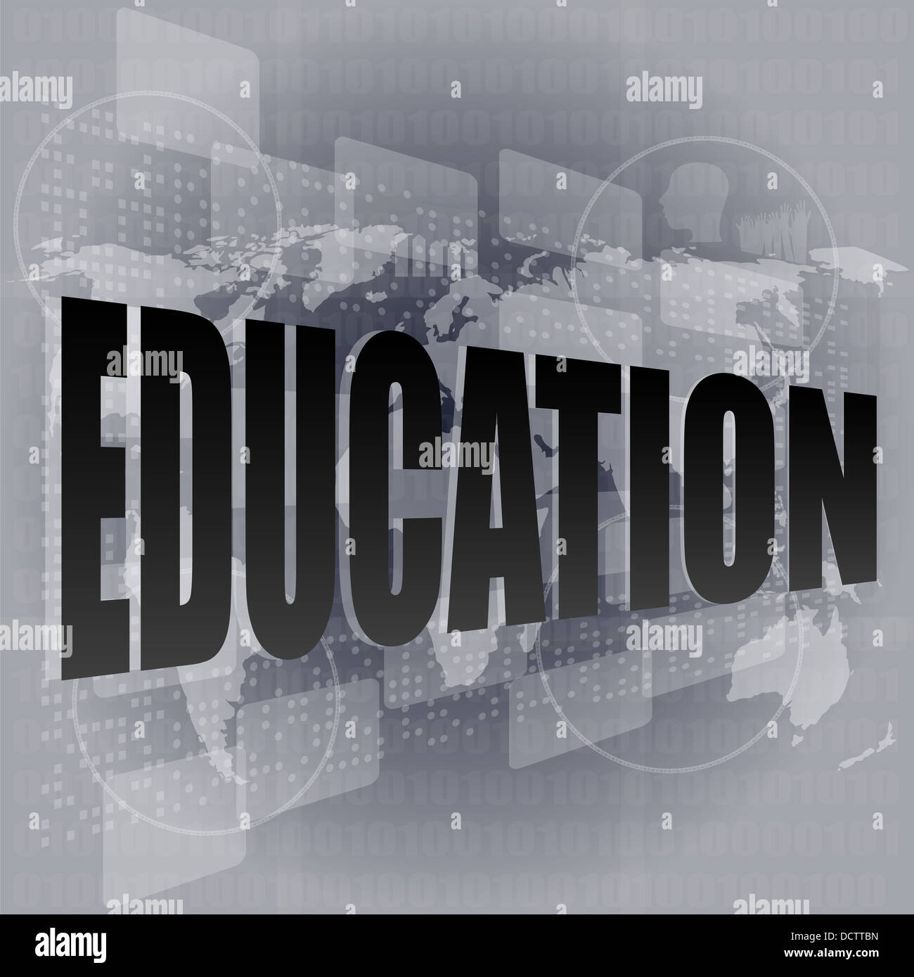 word education on digital touch screen learn concept Stock Photo Alamy