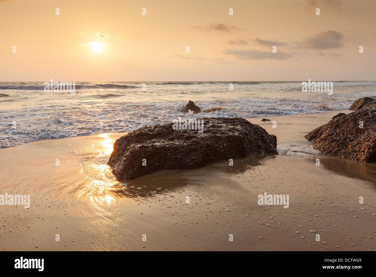 Indian Ocean at sunset. Varkala. Kerala. India Stock Photo Alamy