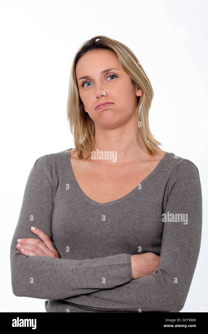 sigh woman Stock Photo
