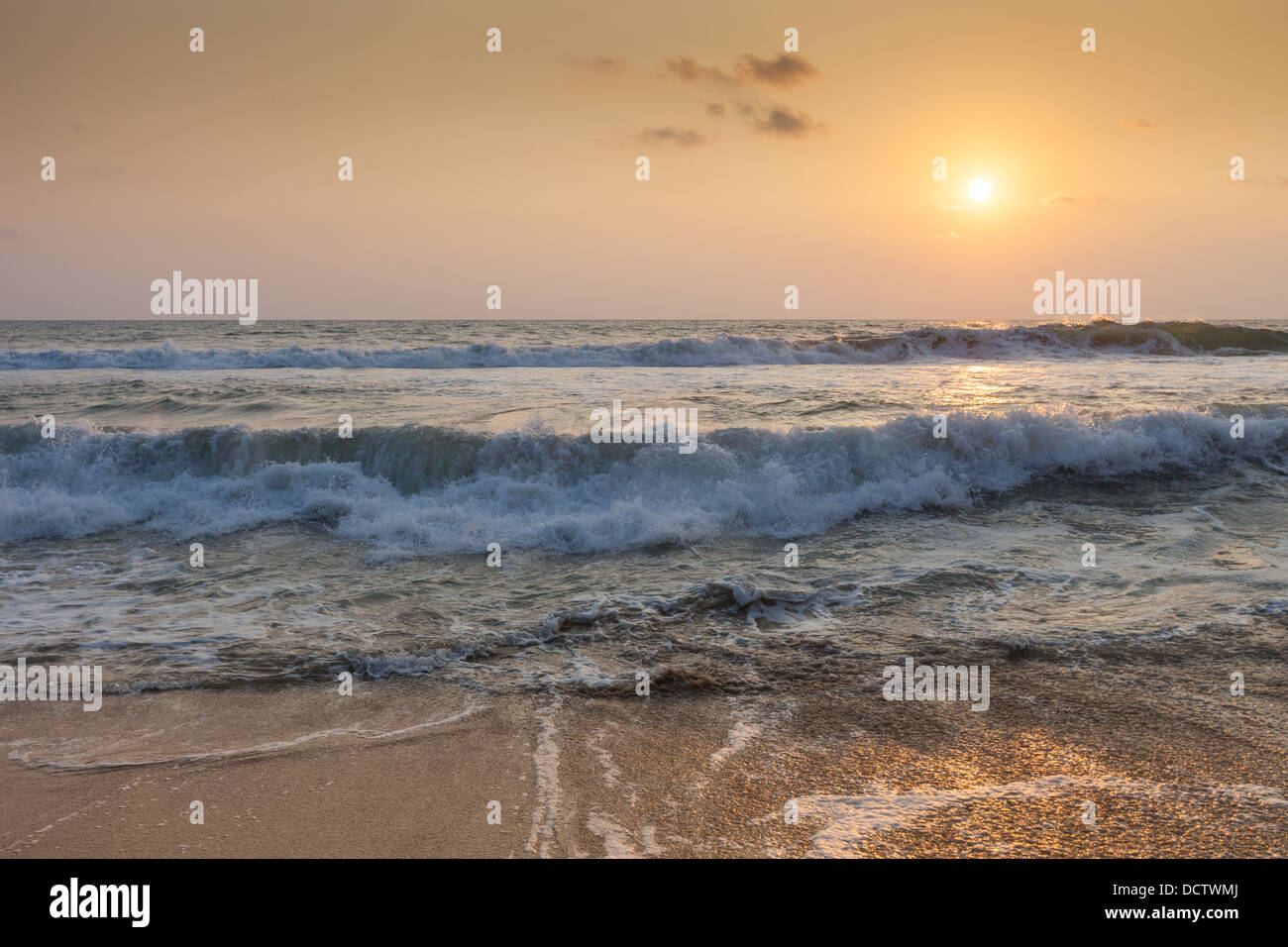 Indian Ocean at sunset. Varkala. Kerala. India Stock Photo - Alamy