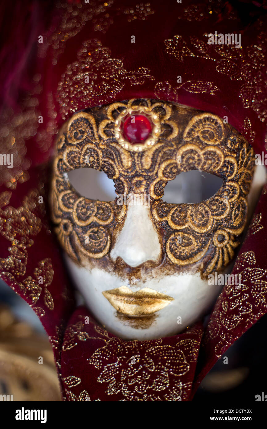 Colorful Decorated Venetian Mask Venice In Italy Stock Photo