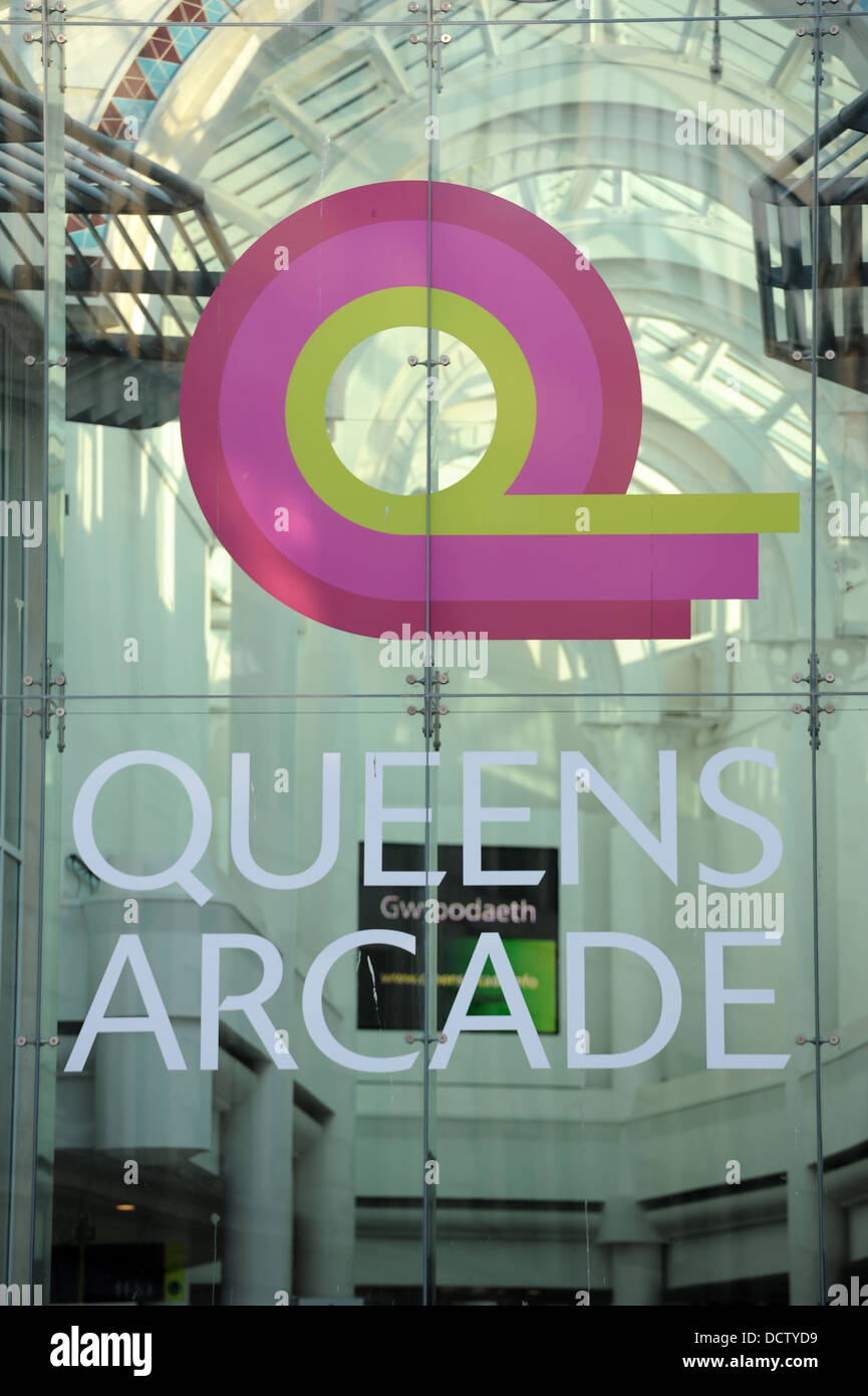 Queens Arcade in Cardiff, Wales Stock Photo Alamy