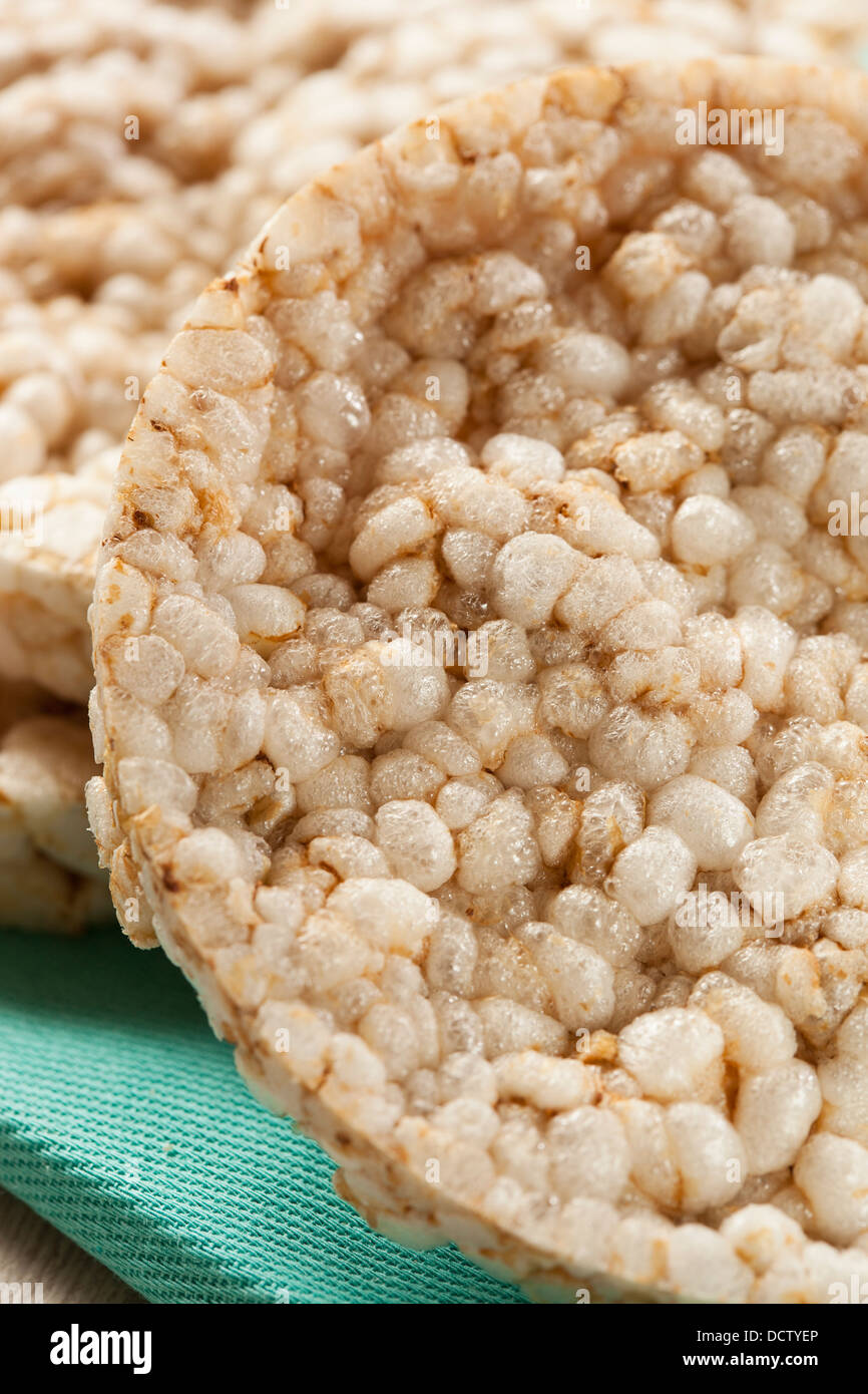 Healthy Organic Rice Cakes in a Stack Stock Photo Alamy