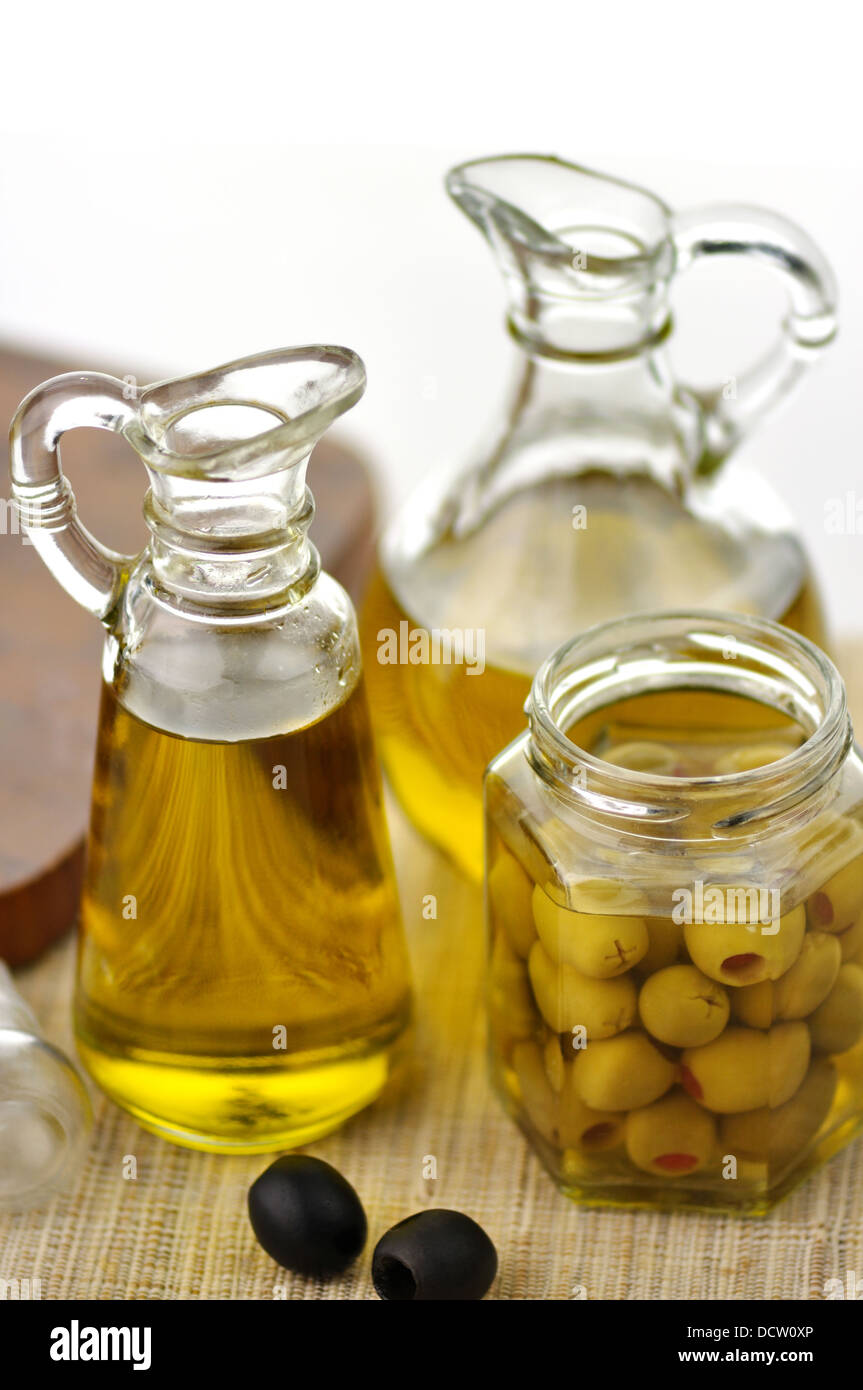 olive oil bottles Stock Photo Alamy
