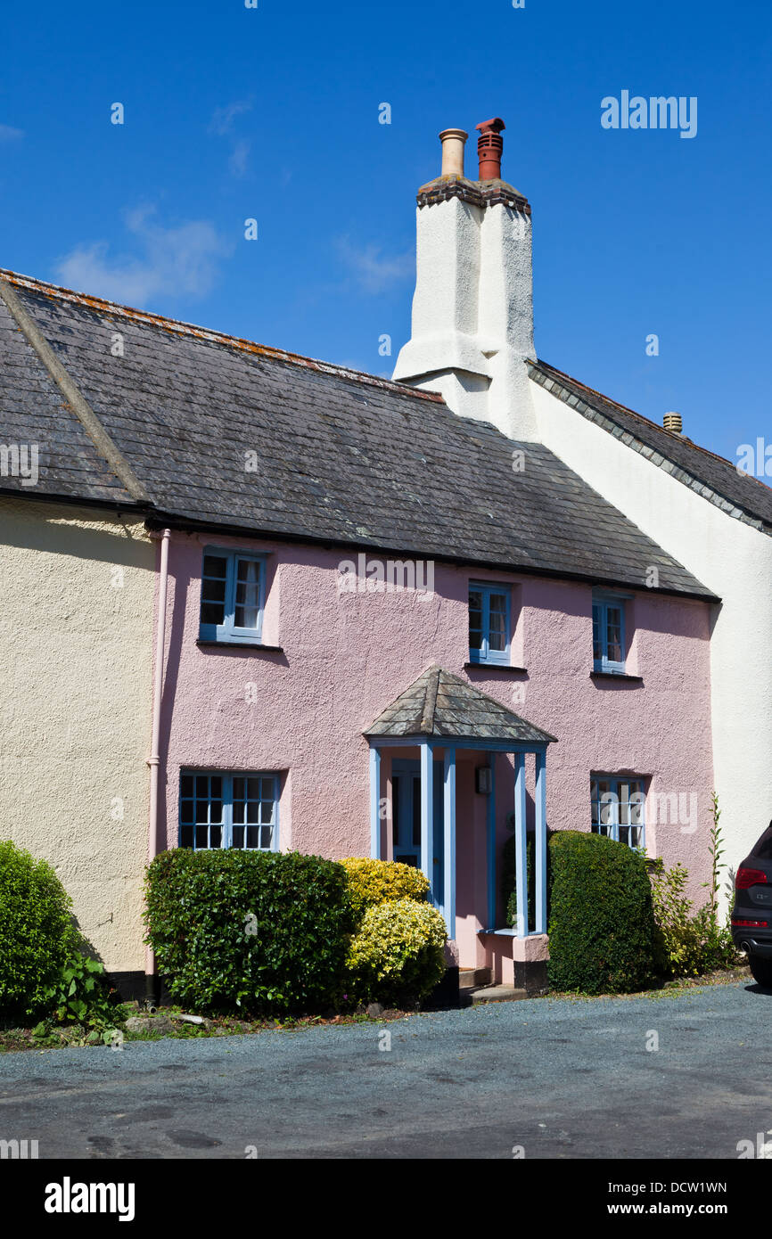 Traditional Village Cottage Southpool Devon UK Stock Photo - Alamy