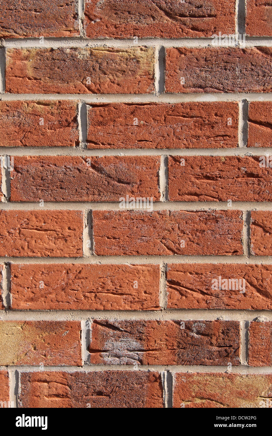 Abstract textured background of red brick wall. Stock Photo