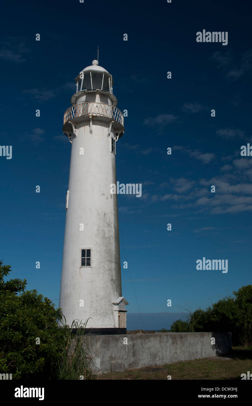 Lighthouse at Ilha do Mel (Honey island) at Parana state shore, south Brazil. Stock Photo