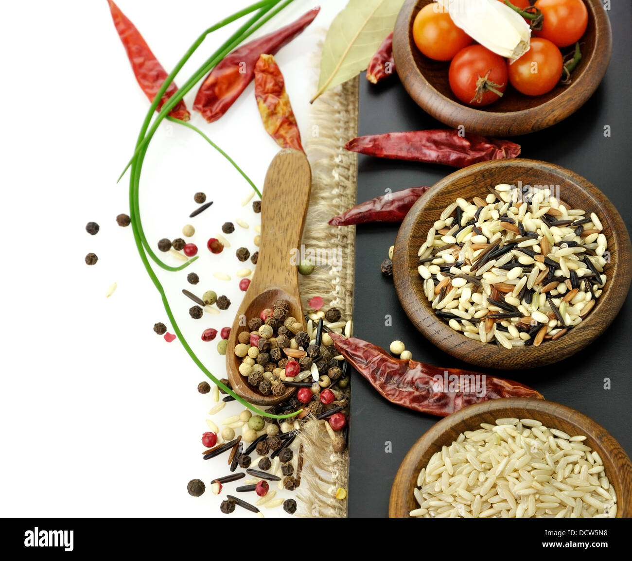 Rice And Spices Stock Photo - Alamy