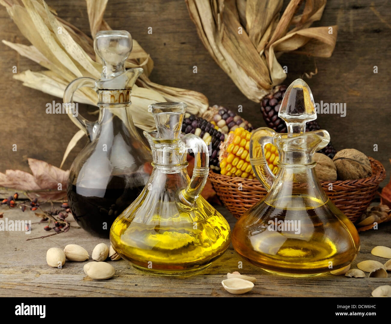 Cooking Oil And Vinegar Stock Photo Alamy