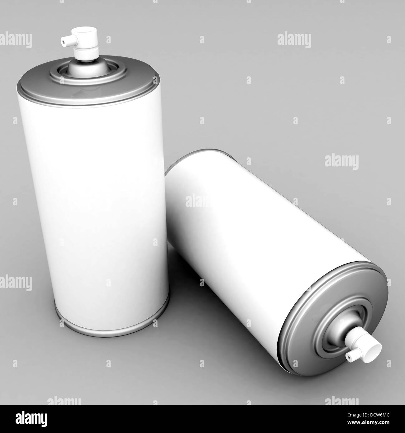 aluminum spray cans Stock Photo