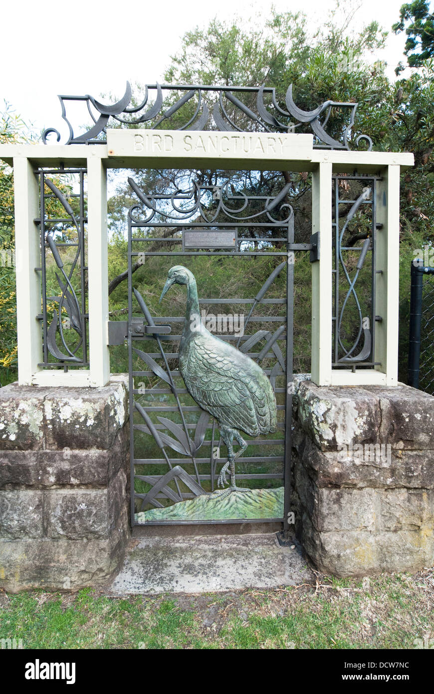 Ornate gate leading to the bird sanctuary at Centennial Park, Sydney
