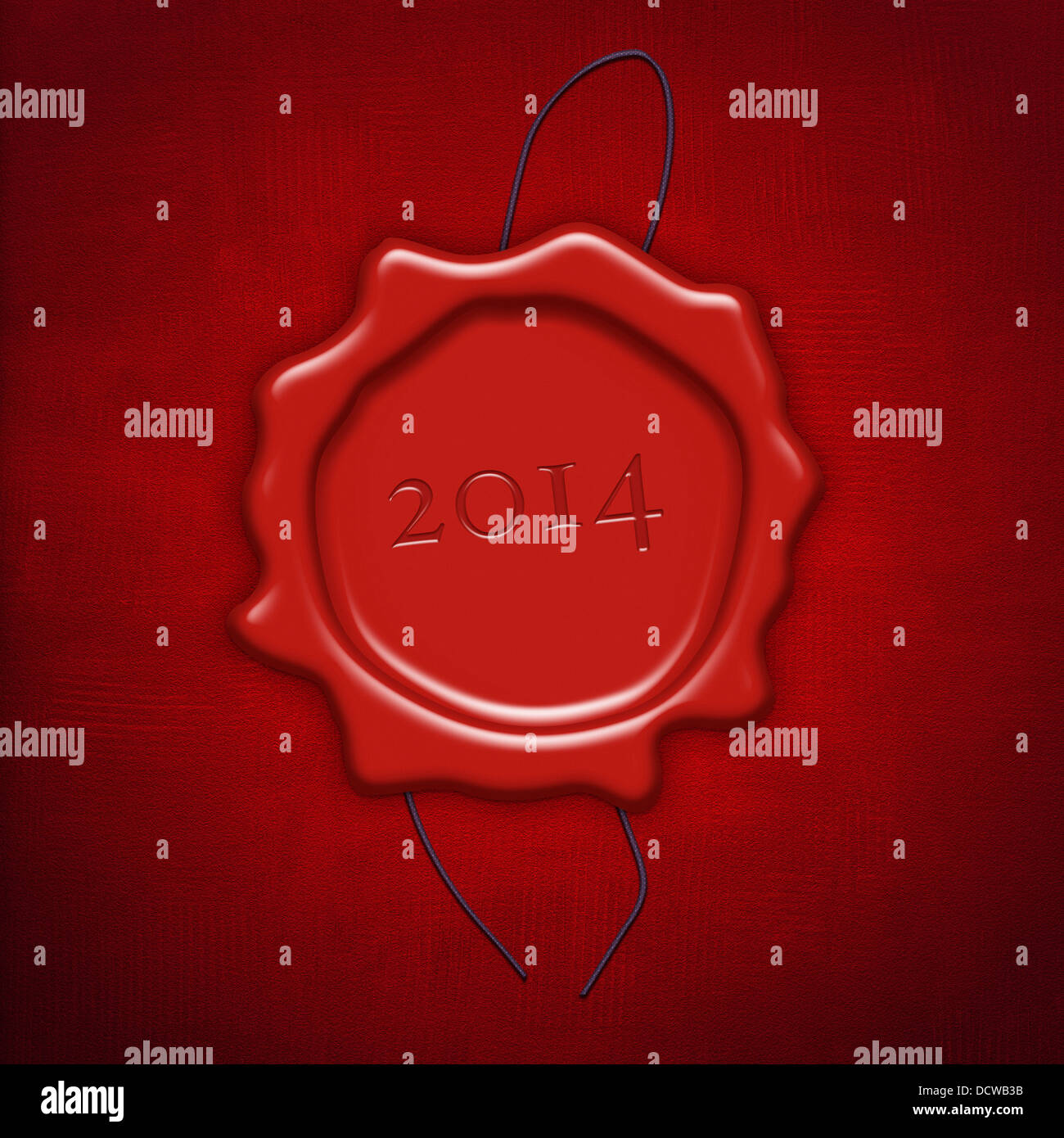 Red wax seal or stamp Stock Photo