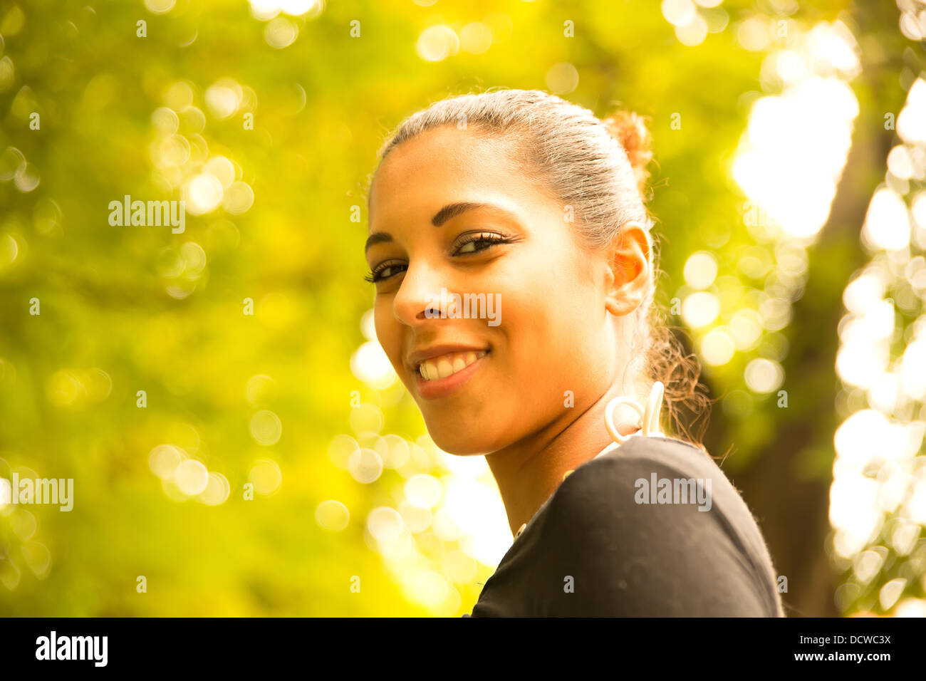 A young Girl in the park Stock Photo - Alamy
