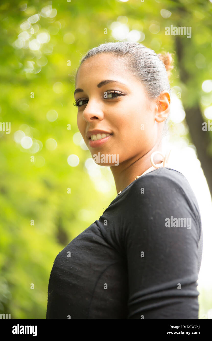 A young Girl in the park Stock Photo - Alamy
