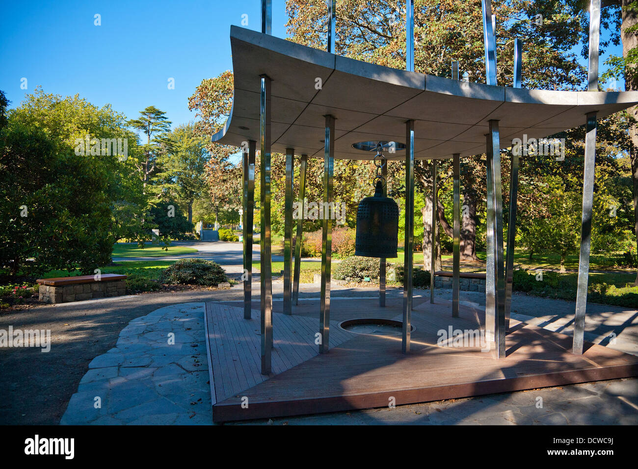 A View Of The World Peace Bell In The Botanical Gardens Hagley