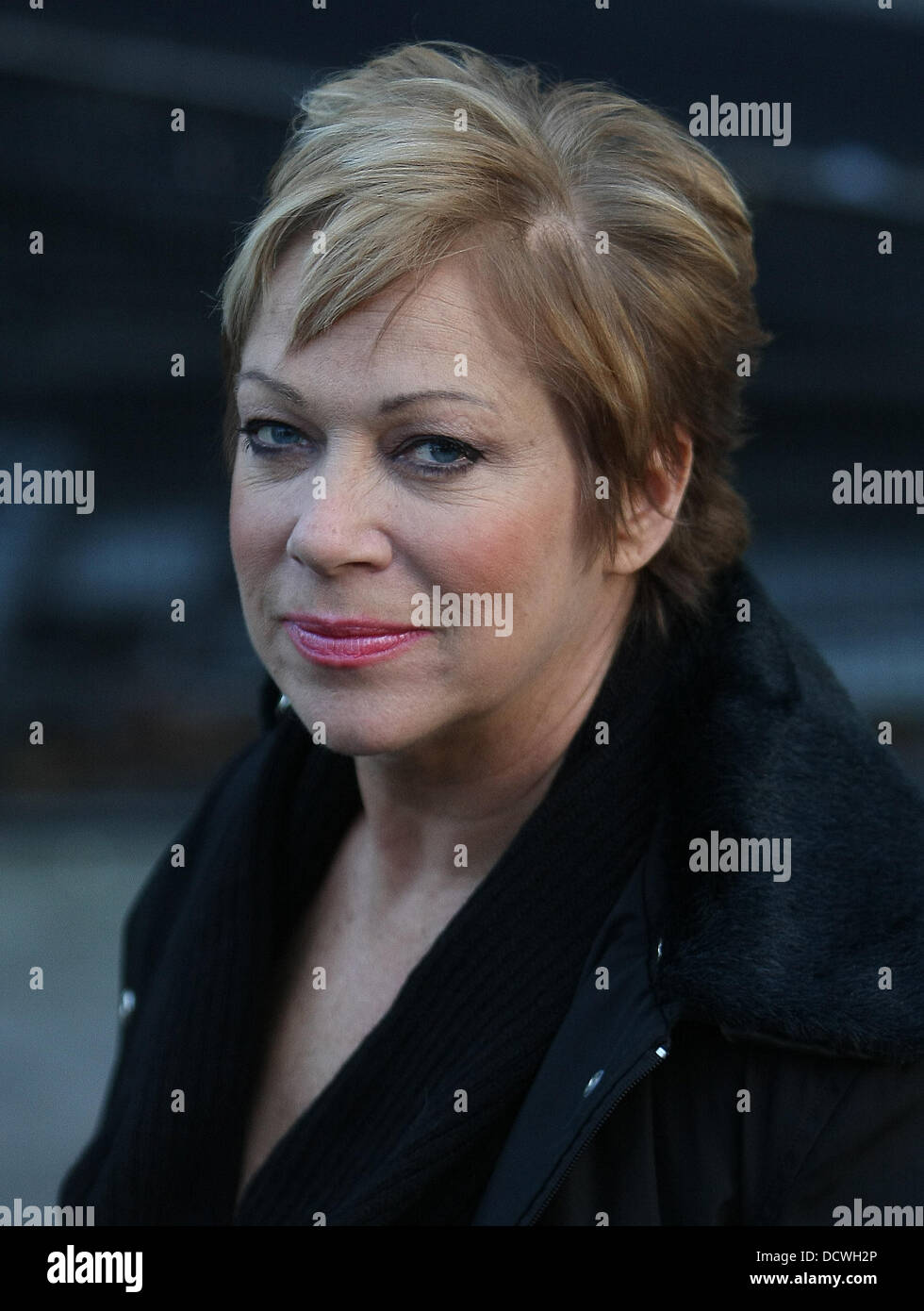 Denise Welch outside the ITV studios London, England - 25.11.11 Stock