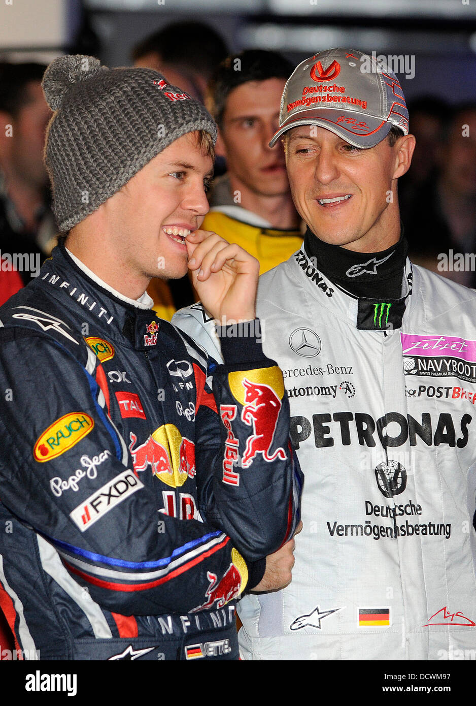 Sebastian Vettel, Michael Schumacher Race of Champions Duesseldorf, Germany  - 04.12.11 Stock Photo - Alamy
