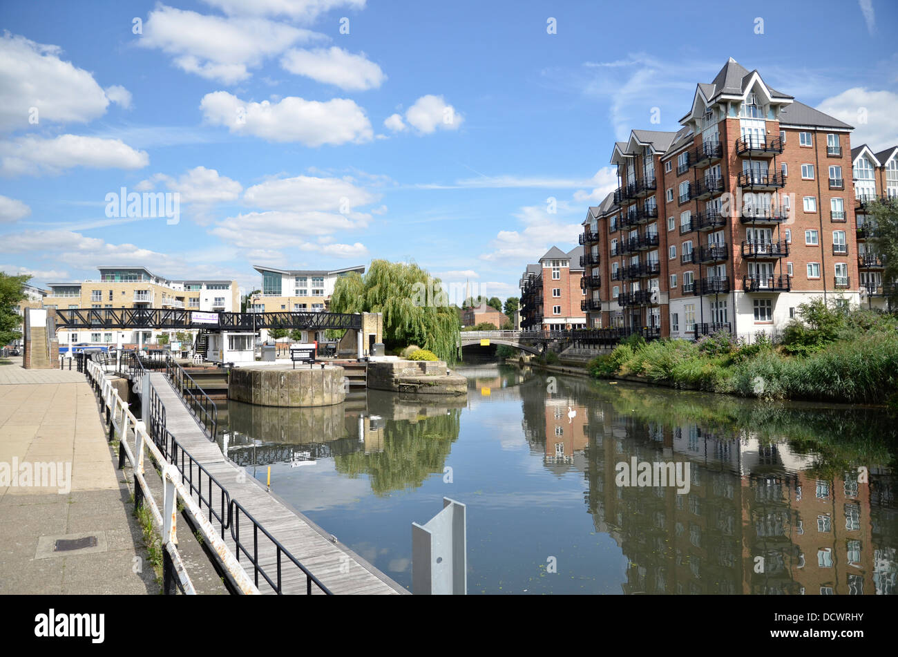 The Grand Union canal basin in Brentford, west London Stock Photo