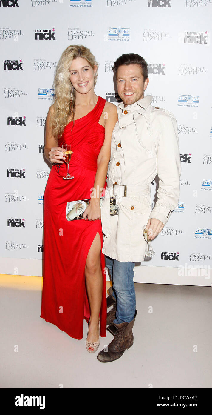 Francesca Hull with Sam (from now mag)  A Night with Nick in aid of The Stroke Association held at Swarovski - Inside London, England - 06.12.11 ***Not Available for Publication in the Daily Express, Daily Star and Evening Standard. Available for Publication in the Rest of the World*** Credit Mandatory: Cameron Clegg/WENN.com Stock Photo