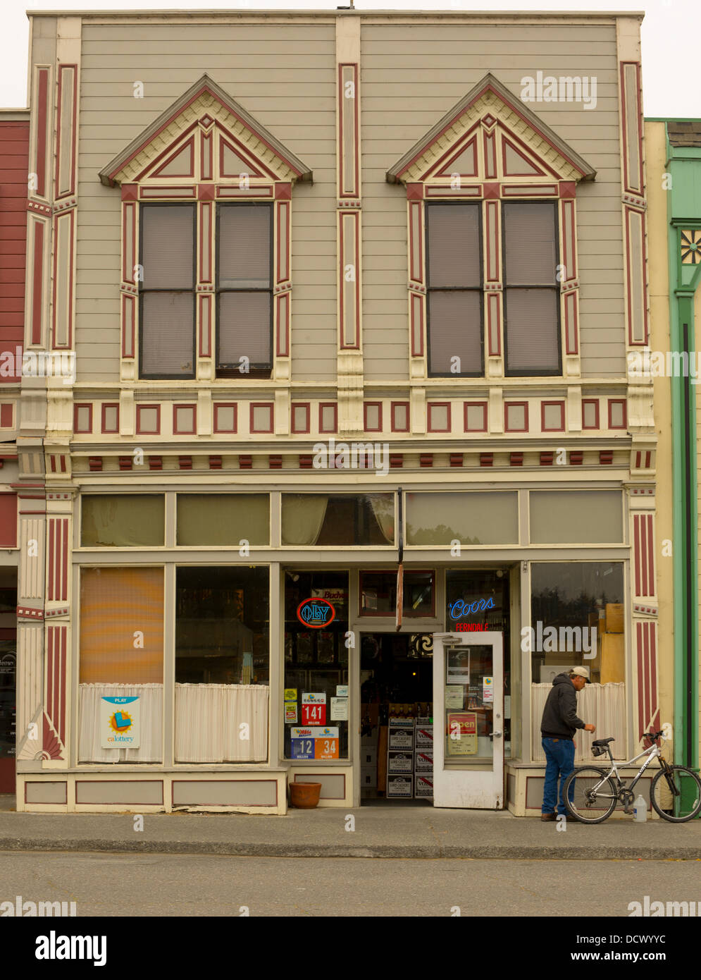 Victorian era storefronts in the Western United States Stock Photo