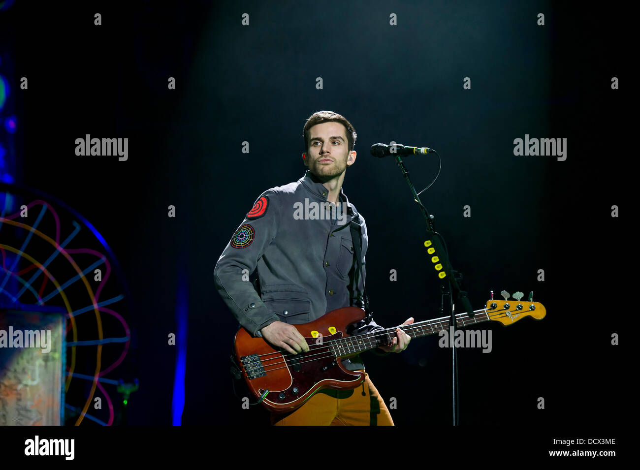 UK band Coldplay look in lively spirits as they stand outside BBC Radio  studios during a snowy afternoon. The group, Chris Martin, Jonny Buckland,  Guy Berryman and Will Champion, appeared on BBC