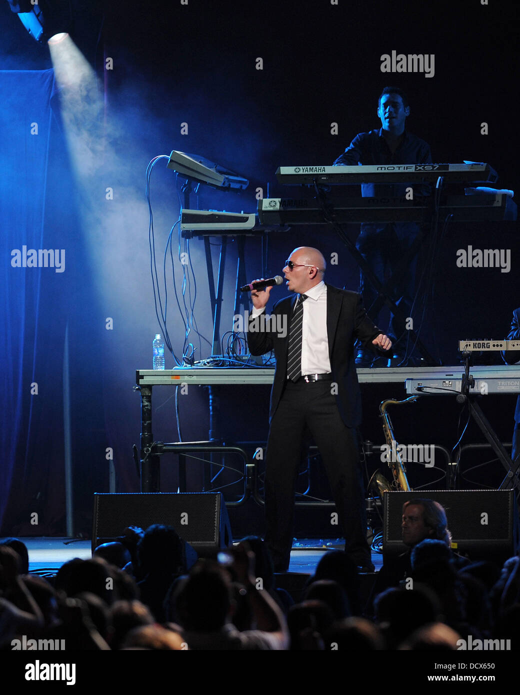 Pitbull performing live at the 