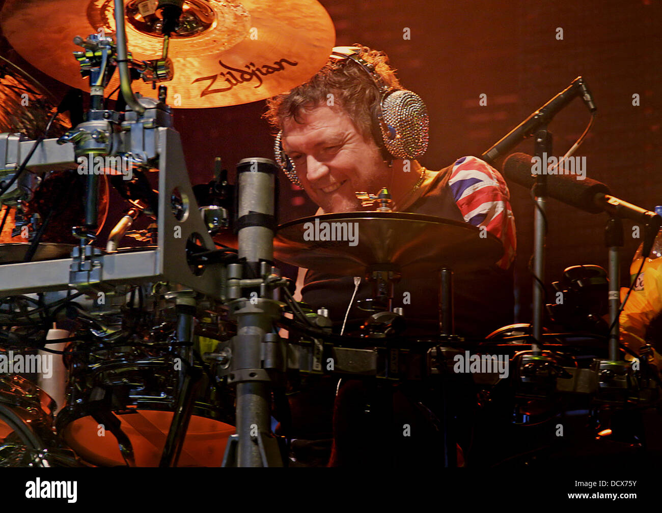 Rick Allen of Def Leppard performing live at Manchester Evening News Arena. Manchester, England - 11.12.11 Stock Photo
