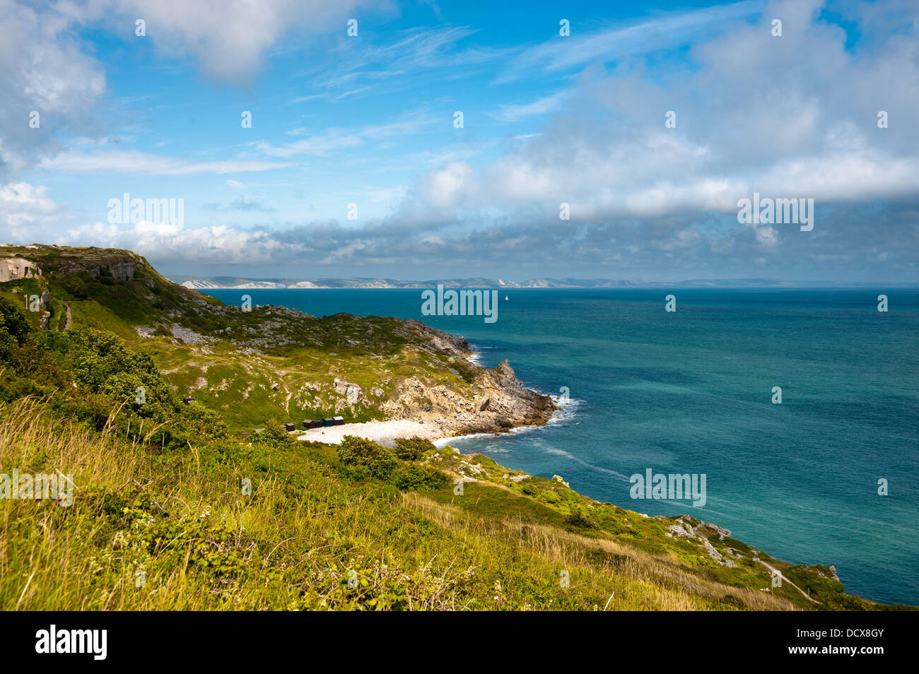 coastal view at portland dorset Stock Photo - Alamy