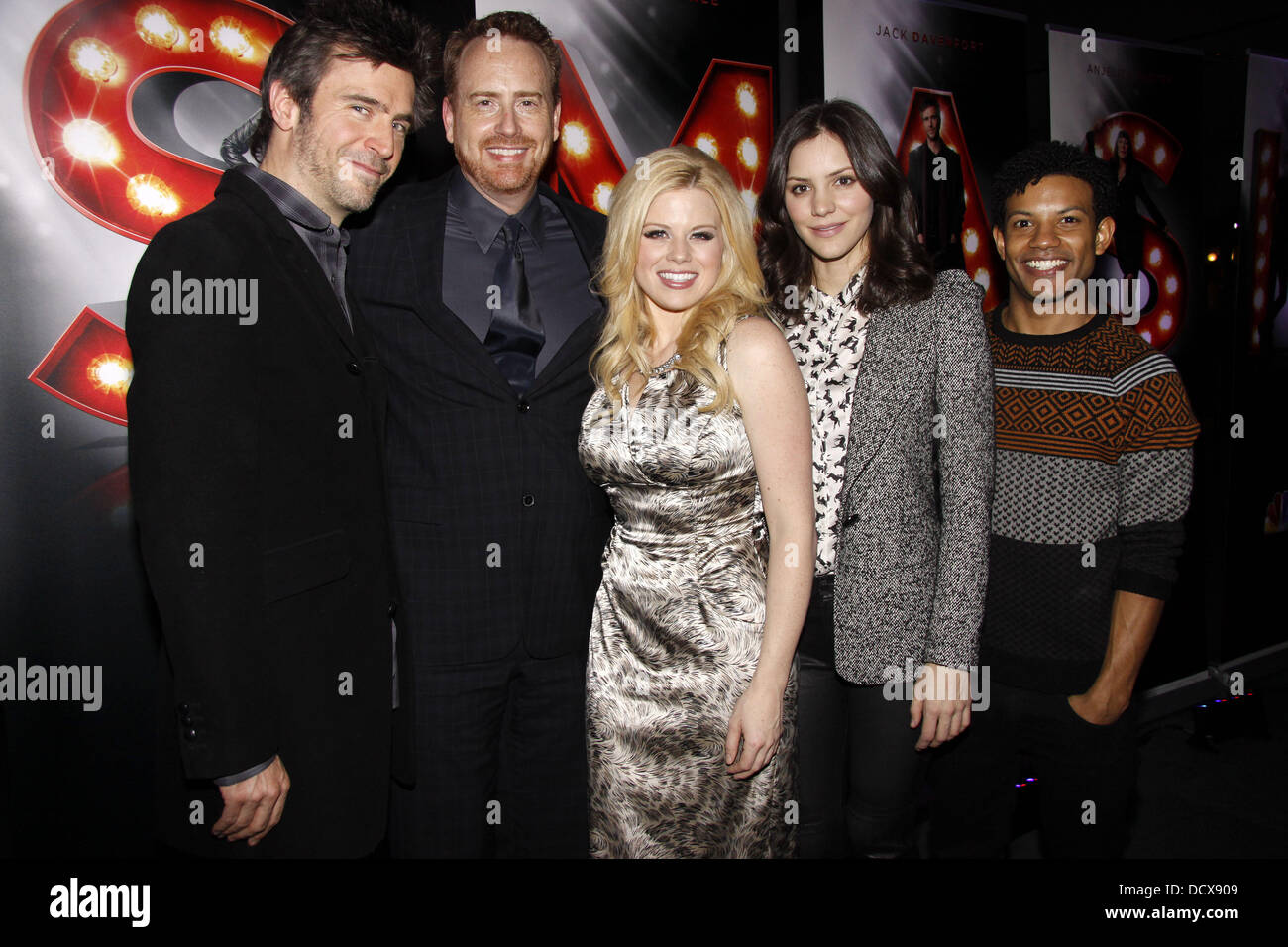 Jack Davenport, Robert Greenblatt, Megan Hilty, Katharine McPhee and