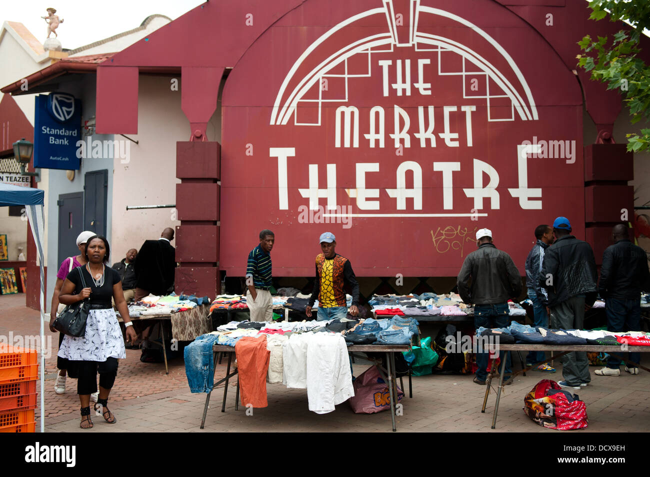 Street vendors outside the Market Theatre, Johannesburg, South Africa