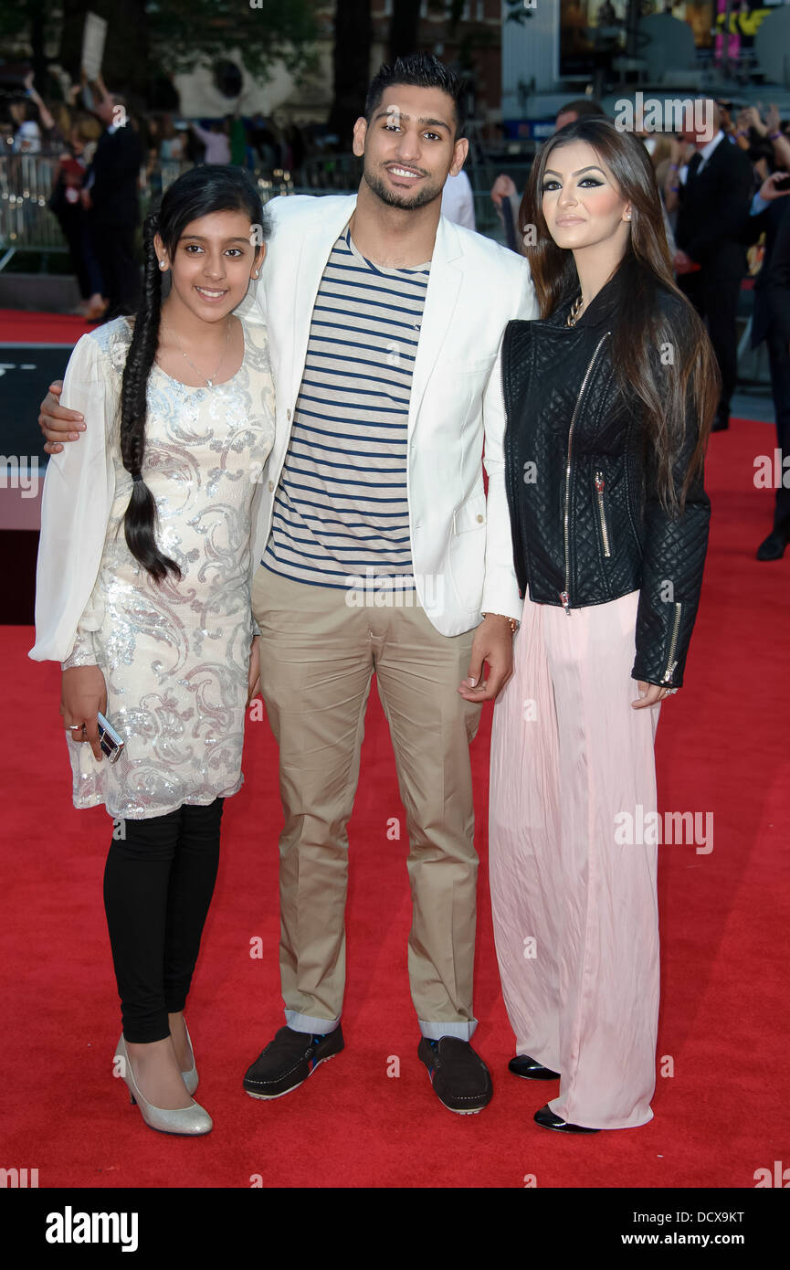 Amir Khan arrives for the UK Premiere of 'One Direction: This Is Us 3D' at a central London cinema. Stock Photo