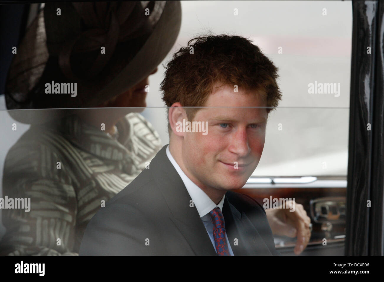 Prince Harry (R) and Camilla Duchess of Cornwall Stock Photo