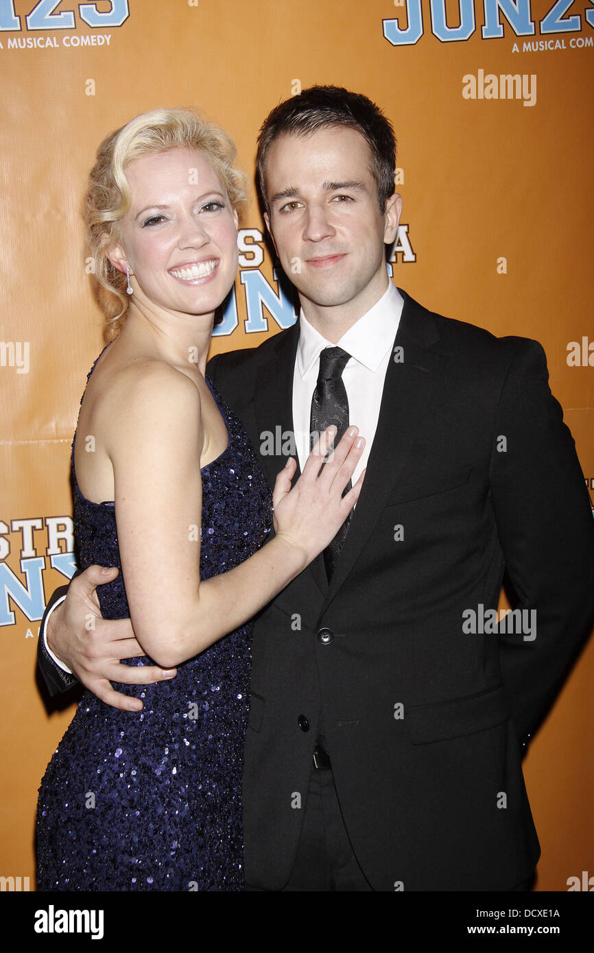 Patti Murin and Curtis Holbrook Broadway opening night after party for