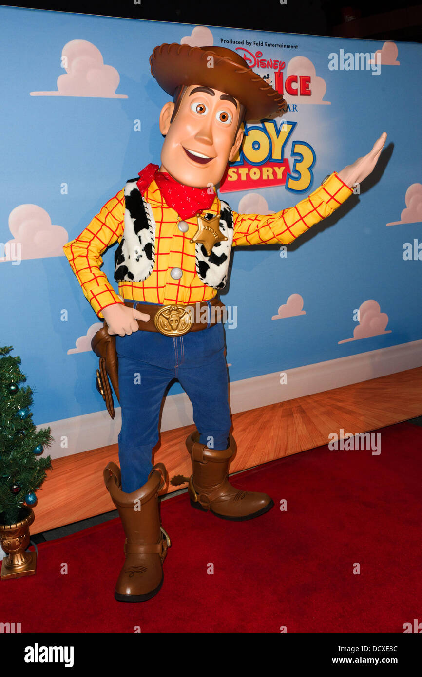Woody from 'Toy Story'   Disney On Ice presents Disney Pixar's 'Toy Story 3' - Arrivals at Nokia Plaza L.A. LIVE  Los Angeles, California - 14.12.11 Stock Photo