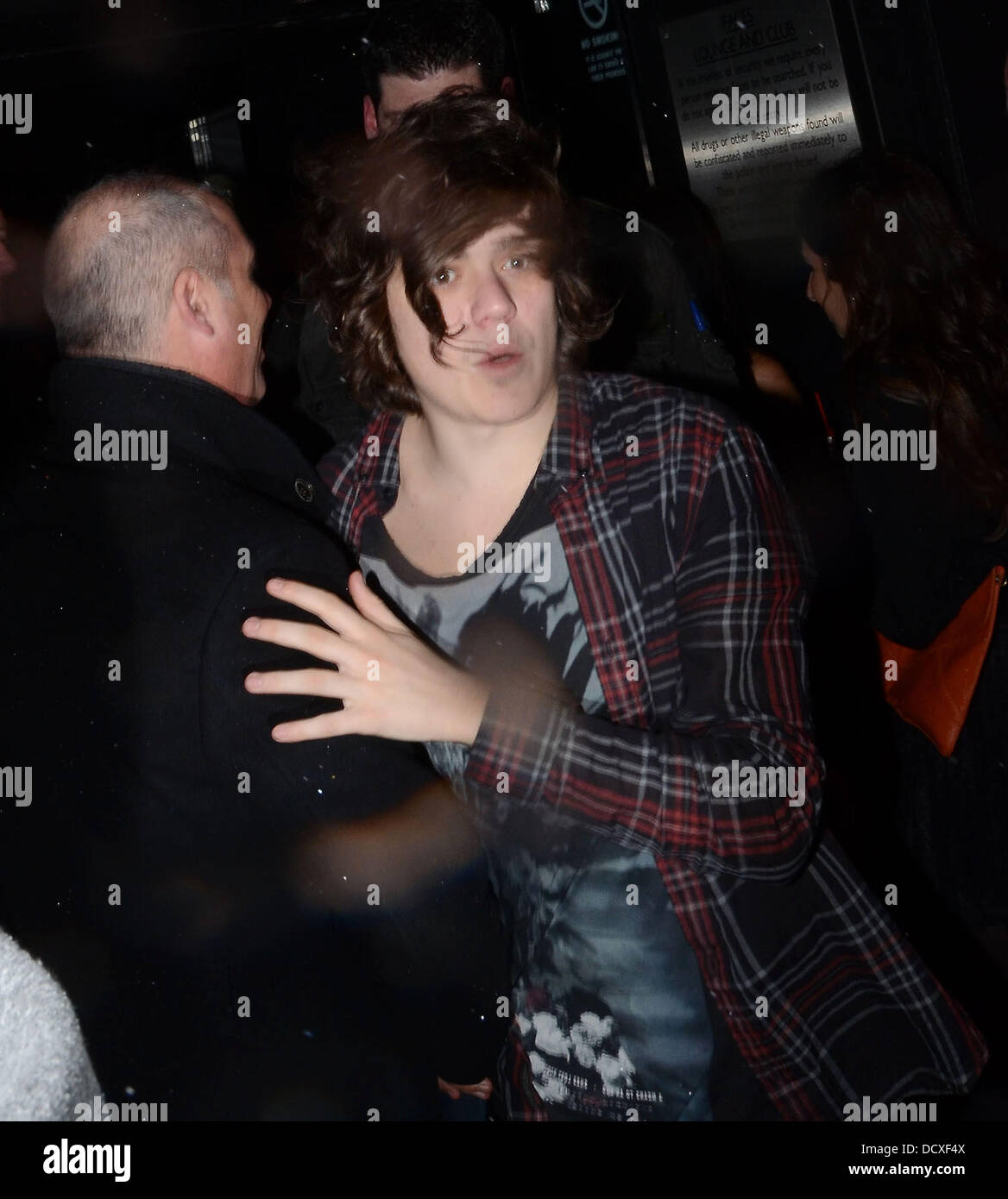Frankie Cocozza, of X Factor on a night out at Faces in Gants