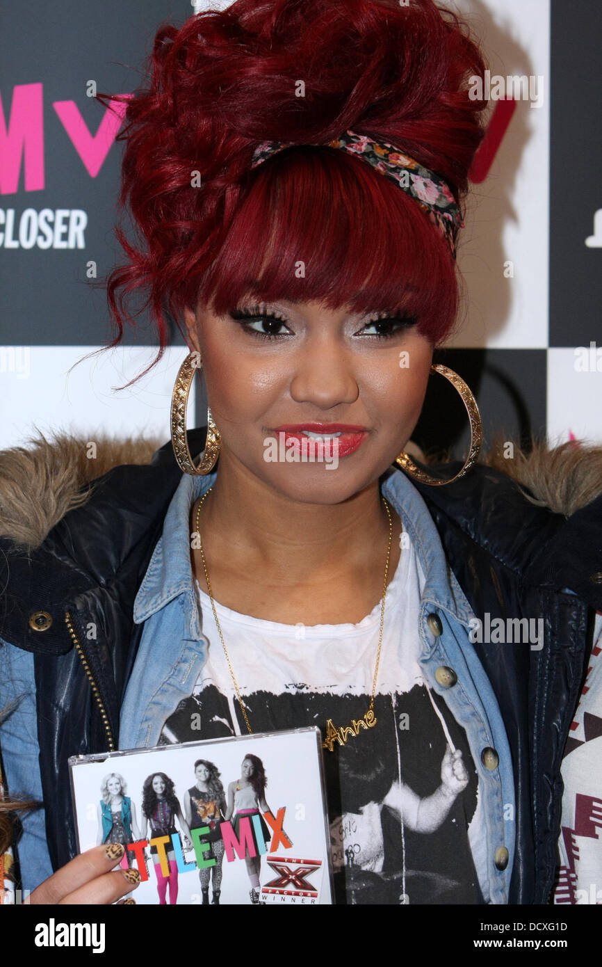 Leigh Anne Pinnock X Factor Winners Little Mix Meet Fans And Sign Copies Of Their Debut Single Cannonball At Hmv South Shields England 15 12 11 Stock Photo Alamy