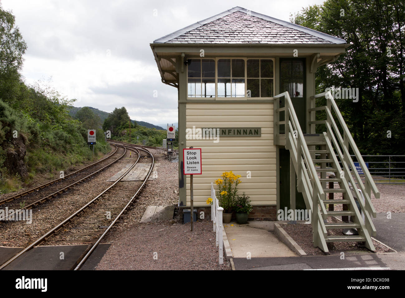 Scotland Signal Box Signal Box at Glenfinnan Railway Station Scotland UK Stock Photo - Alamy