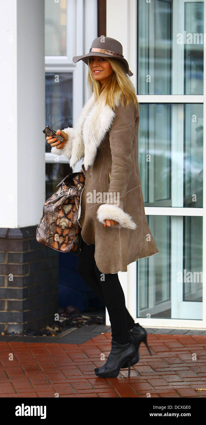 Strictly Come Dancing presenter Tess Daly leaving her hotel ahead of