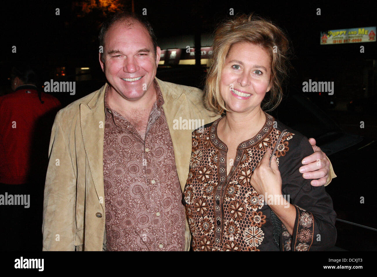 Wade Williams with his wife Emma Williams Celebrities arrive at Pearl Records 2011 Christmas party at CAPS in Sherman Oaks Los Angeles, California - 18.12.11 Stock Photo