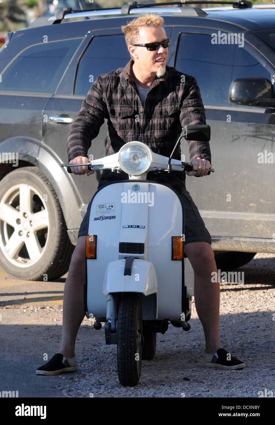 James Hetfield on a moped while on holiday in Punta del Este Uruguay
