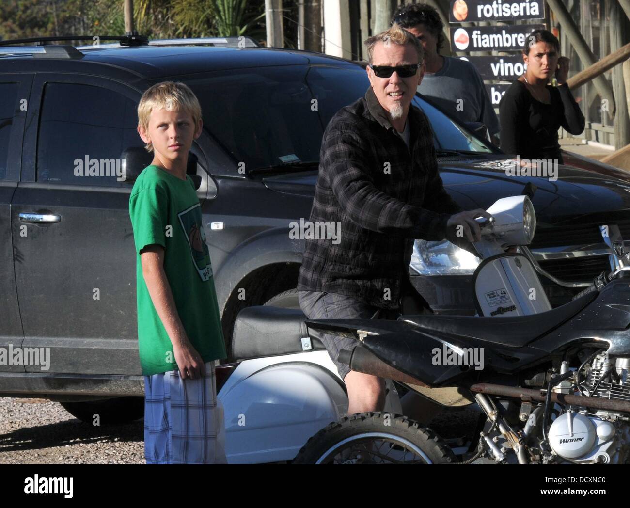 James Hetfield on holiday in Punta del Este Uruguay 23.12.11 Stock
