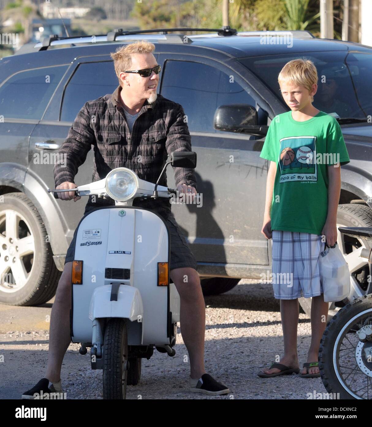 James Hetfield on holiday in Punta del Este Uruguay 23.12.11 Stock