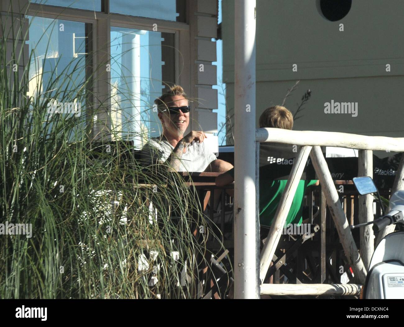James Hetfield on holiday in Punta del Este Uruguay 23.12.11 Stock
