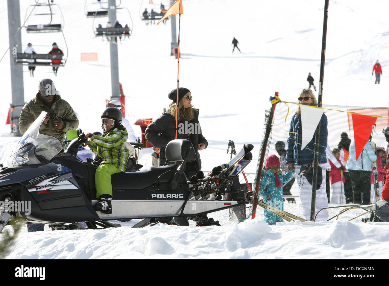 Heidi Klum and Seal on the ski slopes at Aspen, where their children