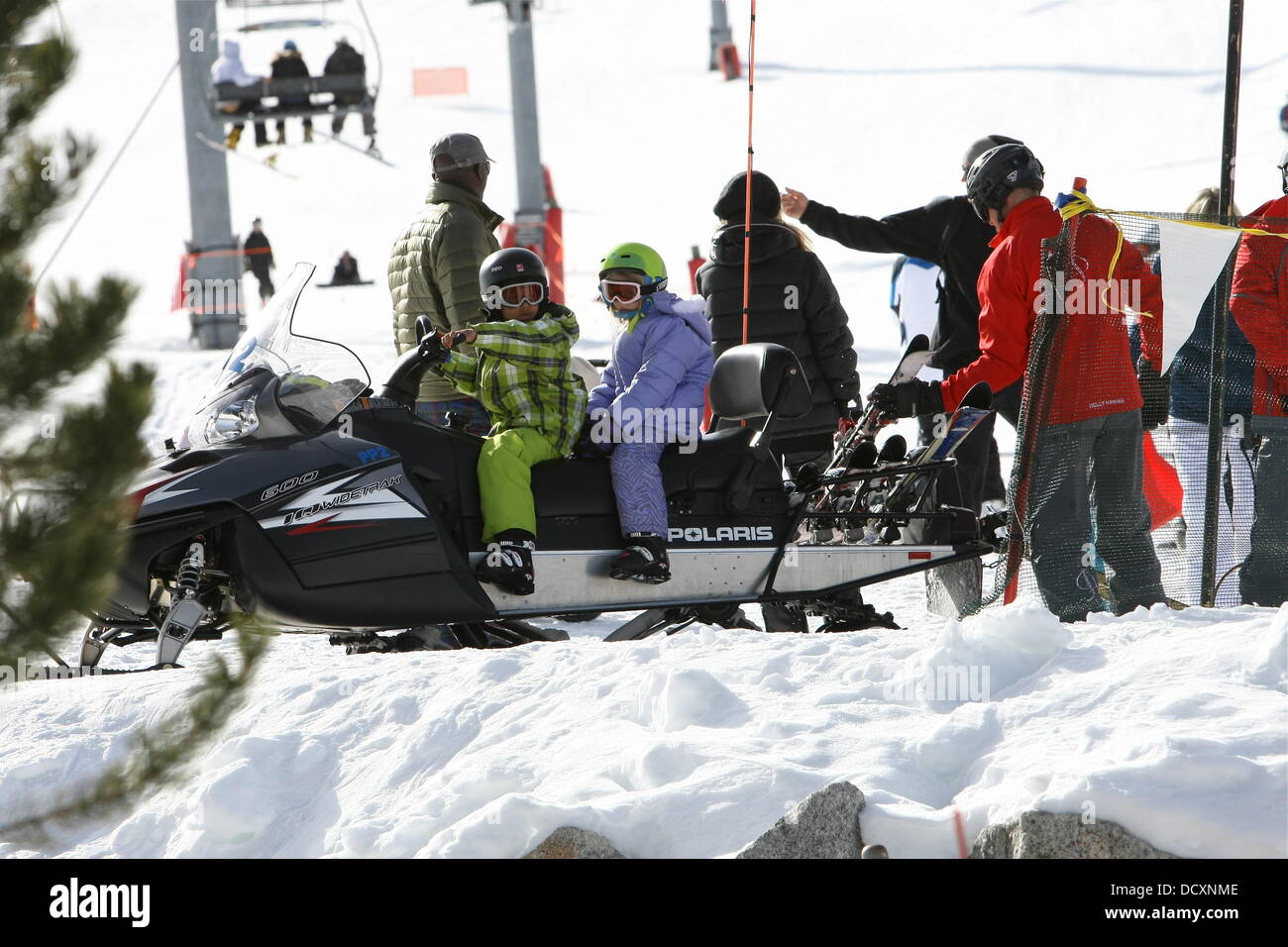 Heidi Klum and Seal on the ski slopes at Aspen, where their children