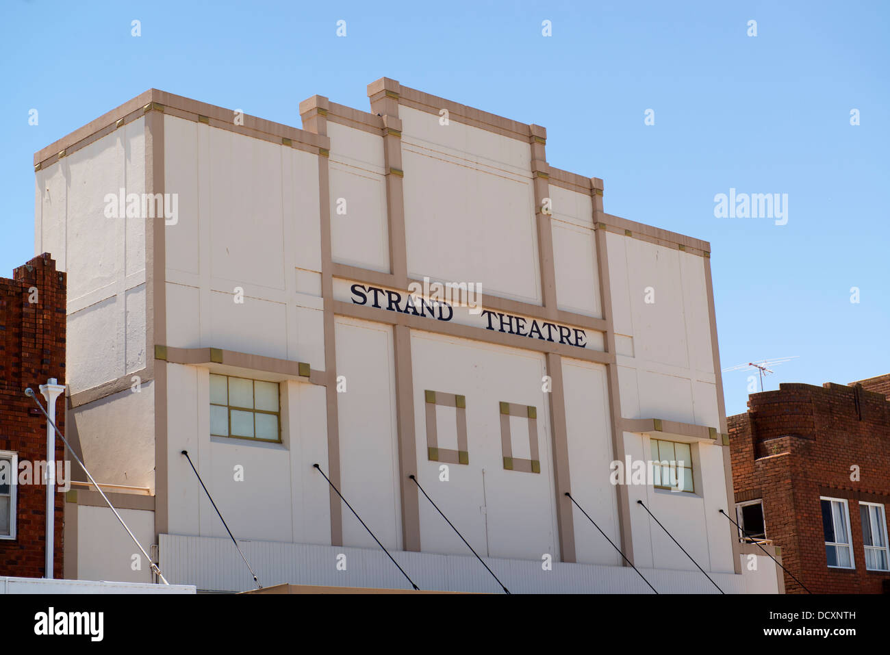 The old art deco Strand Theatre in Coonabarabran's main street. Stock Photo