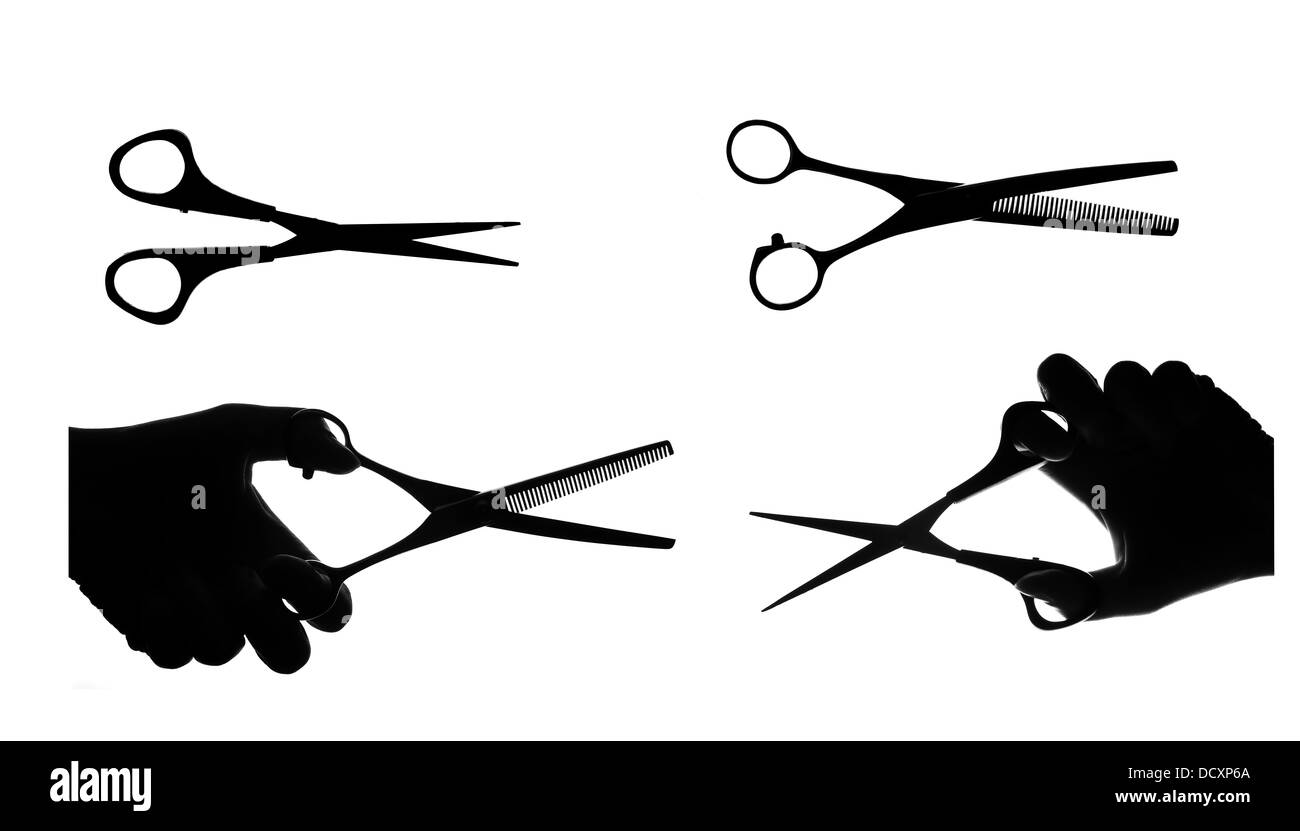 Hairdresser Symbols Set Stock Photo Alamy